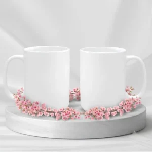 Taza blanca 15 oz personalizada