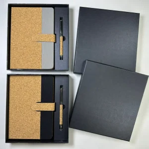 set ejecutivo eco luxe agenda de corcho & bolígrafo corcho